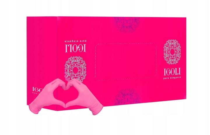 Rękawice Nitrylowe Fuksja "M"