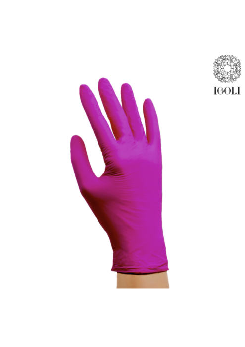 Rękawice Nitrylowe Fuksja "S"
